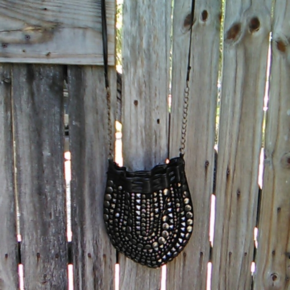 Black metal studded bag (33 inches long) - Picture 4 of 7